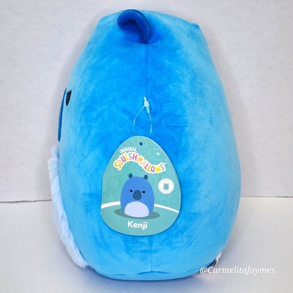 🎄 KENJI 💙 FTM Blue Christmas Capybara Original Squishmallow ☆ NWT ☆ - Picture 2 of 8